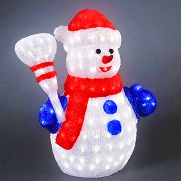 LED Snowmen With Broom