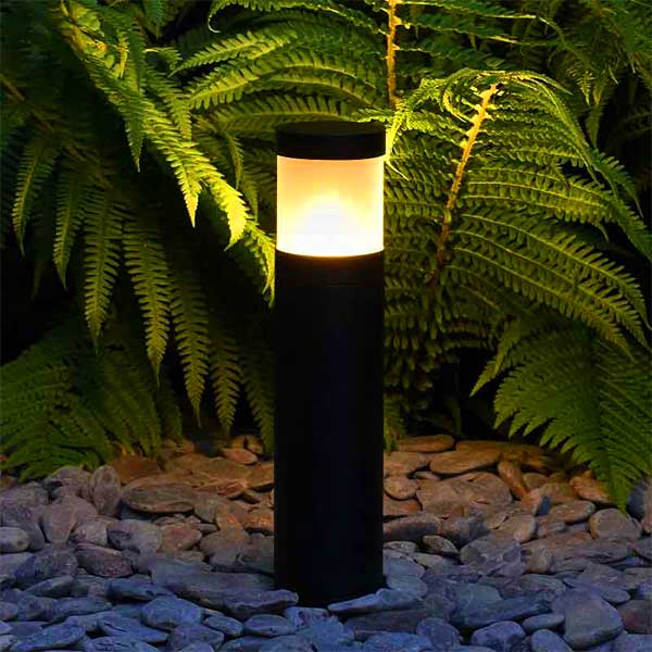 Black Coated Aluminium Garden Bollard Light