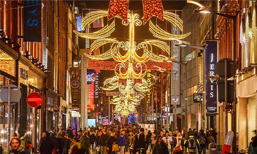 Commercial Christmas Lighting Henry Street Dublin