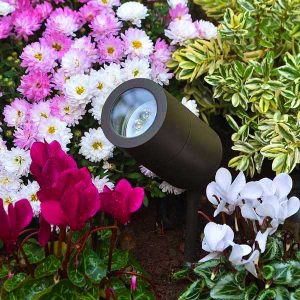 Adjustable Rustic Brown Garden Spike Light | Garden Lights