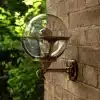 1L Globe Outdoor Lantern Wall Light