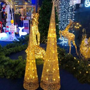 Glittering 3D Cone Tree LED