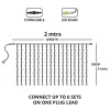 3Mtr LED Curtain Lights PVC Cable Measurements