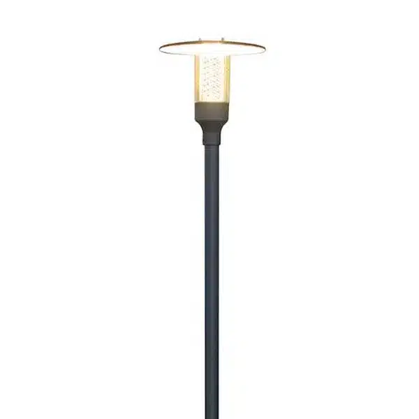 Lamp post light in matt black finish made from aluminium