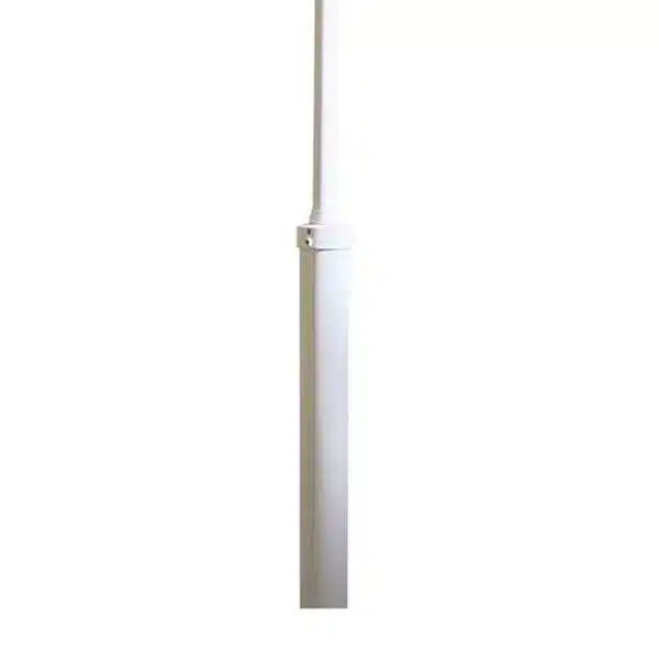 Lamp post light in matt white finish made from aluminium