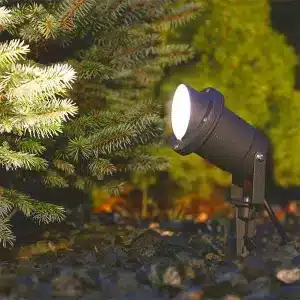 Garden Spike Light With Anti-Glare Hood