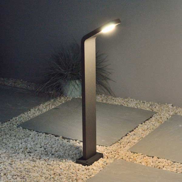 Graphite Ledge Garden Bollard Light | Garden Lights