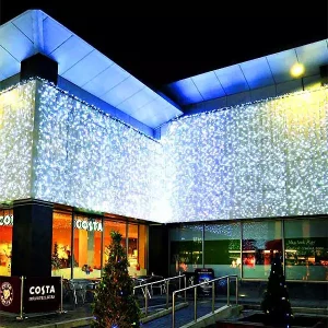 LED Curtain Lights 10Mtr Ice White