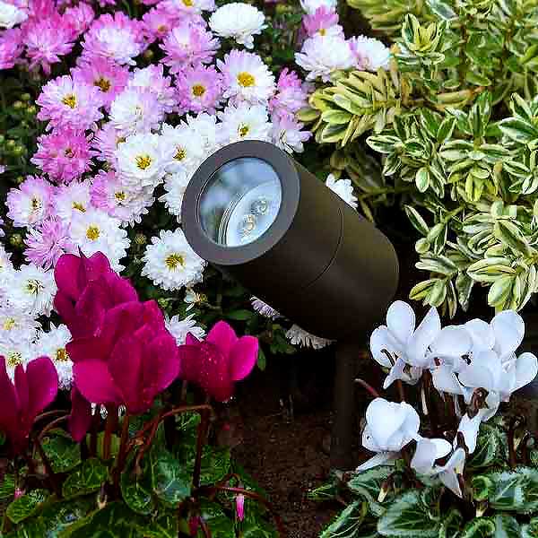 LED Uplight Garden Spike Light Brown | Garden Lights