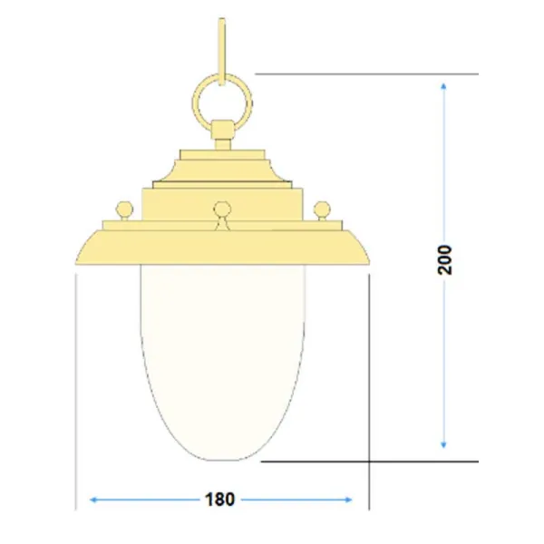 Solid Brass Outdoor Hanging Lantern