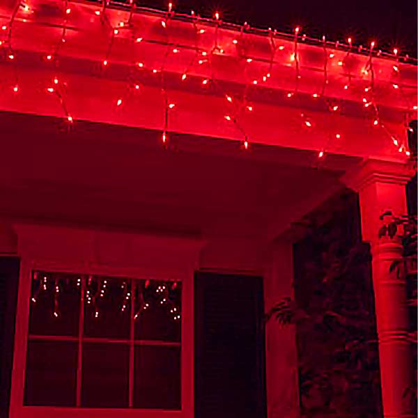 Red LED Icicle Lights
