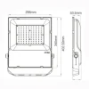 FL085570 100W Colour Changing Floodlight Dimensions