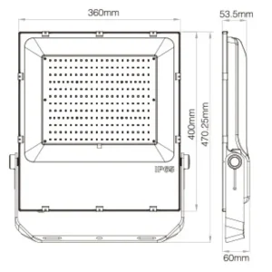 200W Colour Changing Floodlight Dimensions