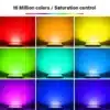 100W smart garden light with 16 million colours to choose