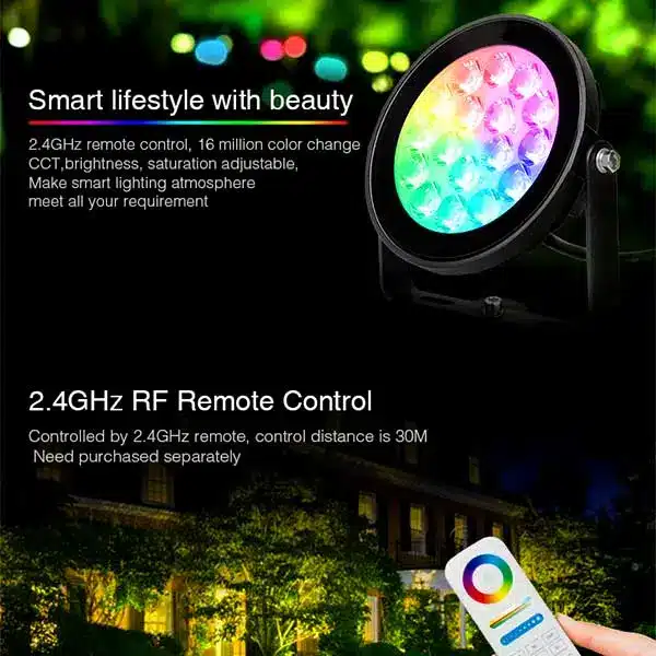 LED 9W RGB+CCT Smart Garden Floodlight