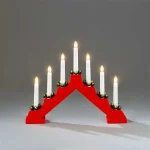 7 Bulb Red Candlestick Arch