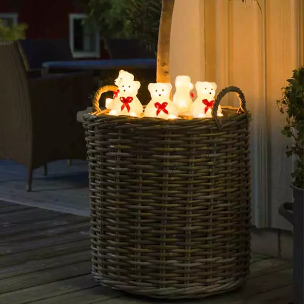 LED Acrylic Bears Set Outdoor Decor