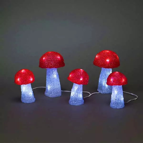 LED Acrylic Mushroom Outdoor Decor