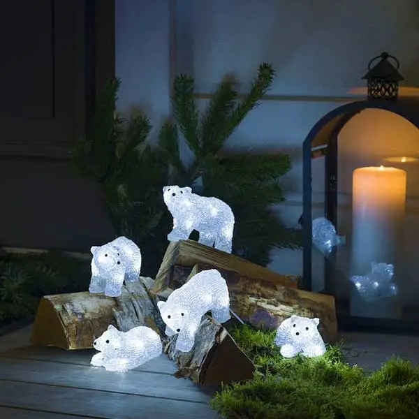 LED Acrylic Polar Bears