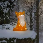 LED Acrylic Sitting Fox Outdoor Decoration