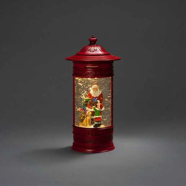 Water Lantern Mail Box With Santa