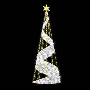 3D Silver Spiral Christmas Tree