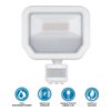 Outdoor Sensor-Activated Floodlight White