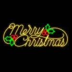 Merry Christmas Gold Outdoor Decoration
