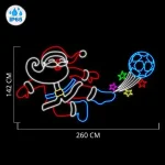 Santa Playing Soccer Measurements