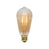 Combine modern day technology with classic looks using this round golden dimmable filament E27 Edison screw bulb. Set this smart LED bulb to warm white light colour for comfortable and cosy relaxing atmosphere. Mix technology with classic style using the LED dimmable filament E27 bulb. Create your own cosy home atmosphere warm light setting of the E27 Edison screw bulb. The vintage style golden ST64 shaped E27 Edison screw bulb with warm white colour fits table and floor lamps with classic and modern home interior. EASY TO CONTROL: Change the brightness the dimmable filament LED bulb remotely – via your smartphone or tablet, using free ENERJSMART App for Android or iOS without any subscription. You don't need a separate hub, since the smart LED light bulb connects directly to your Wi-Fi router. The E27 LED bulb supports voice control – via Amazon Alexa or Google Home. You don't need to stand up from your comfortable sofa to turn the light off, just relax! PROGRAM AND COMBINE: Even if you forget to turn off the light, don't come back! Schedule your dimmable filament E27 LED bulb to go off at 9 am or to switch on at 7 pm or as the TV goes off. BRIGHT AND LONG LASTING: The E27 LED bulb is made for general lighting. 806 lm of the dimmable LED bulb provide as much light as traditional 40W bulb, and last for 2 years if the light is on all the time. The filament E27 LED bulb consumes only 8.5W, when lights are on. Save hundreds of Euro per year with the eco-friendly and energy saving E27 bulb