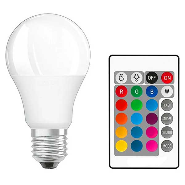 RGB Colour Changing 9W LED Lamp With Remote Control