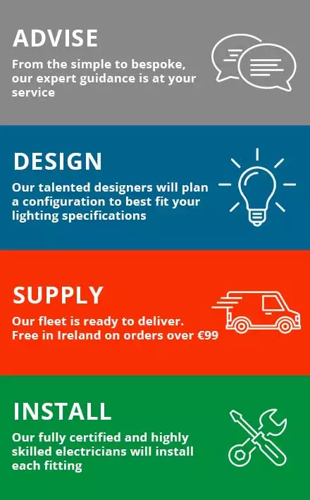 Garden lighting turnkey solution adsi service in Dublin
