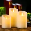 3 LED Candles With Real Flame Effect