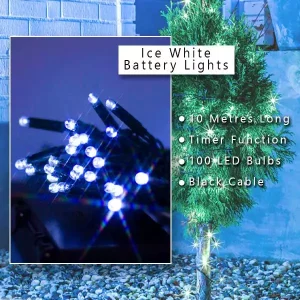 LED Battery Lights Ice White