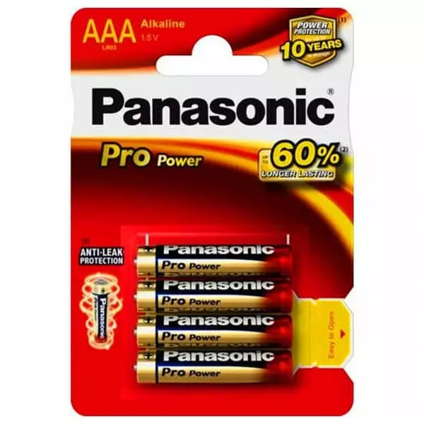 Panasonic Alkaline Pro Power AAA Batteries (Pack of 4)