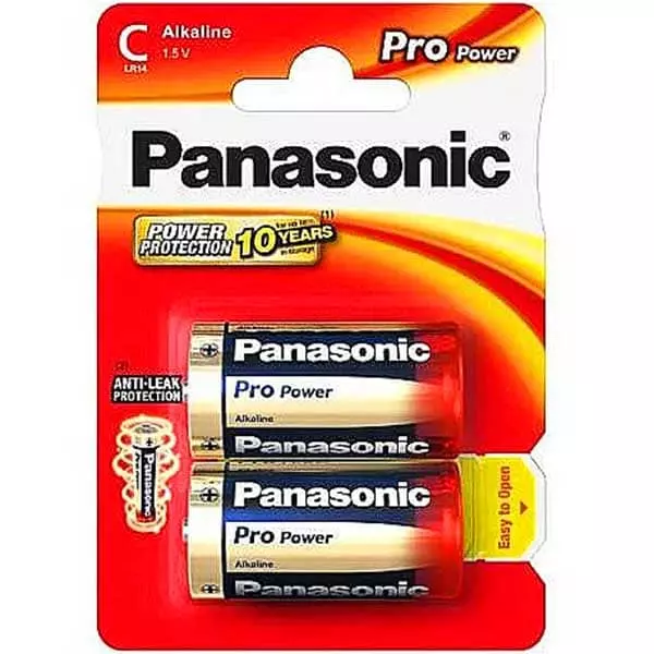 Panasonic Alkaline Pro Power C Batteries (Pack of 2)