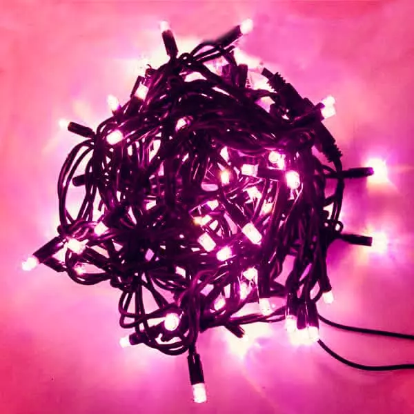 Colour Changing Connectable LED String Lights Warm White Pink