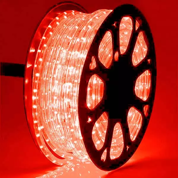 Red LED Rope Light 50Mtr Roll