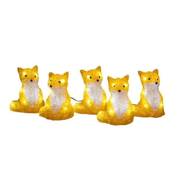 LED Acrylic Foxes Outdoor Christmas Decoration