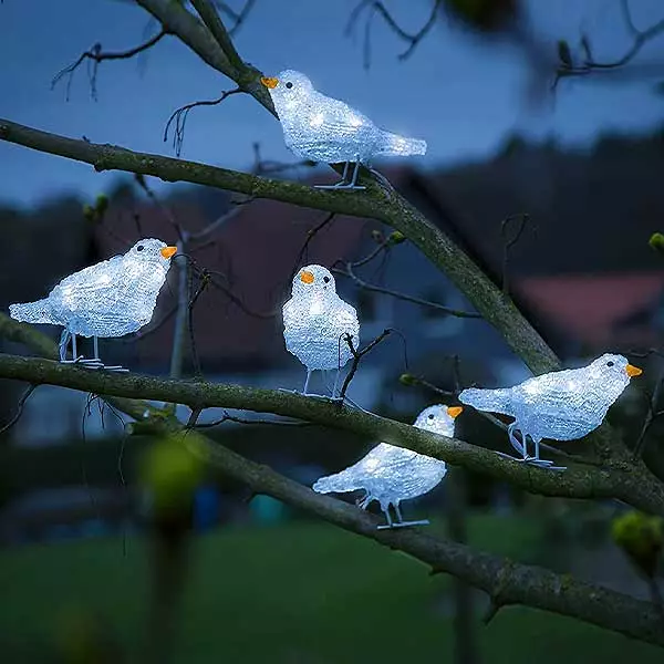 Decorative Acrylic Garden LED Birds