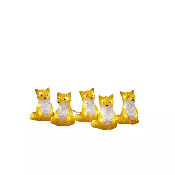 LED Acrylic Foxes for Garden Decoration