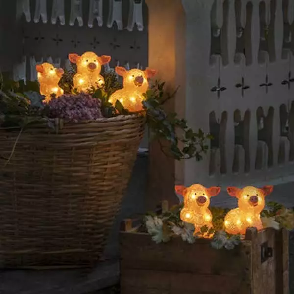 LED Acrylic Pigs for Garden Decoration
