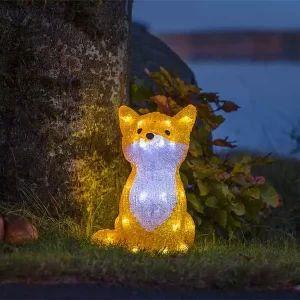 LED Acrylic Fox 27CM For Garden Decoration