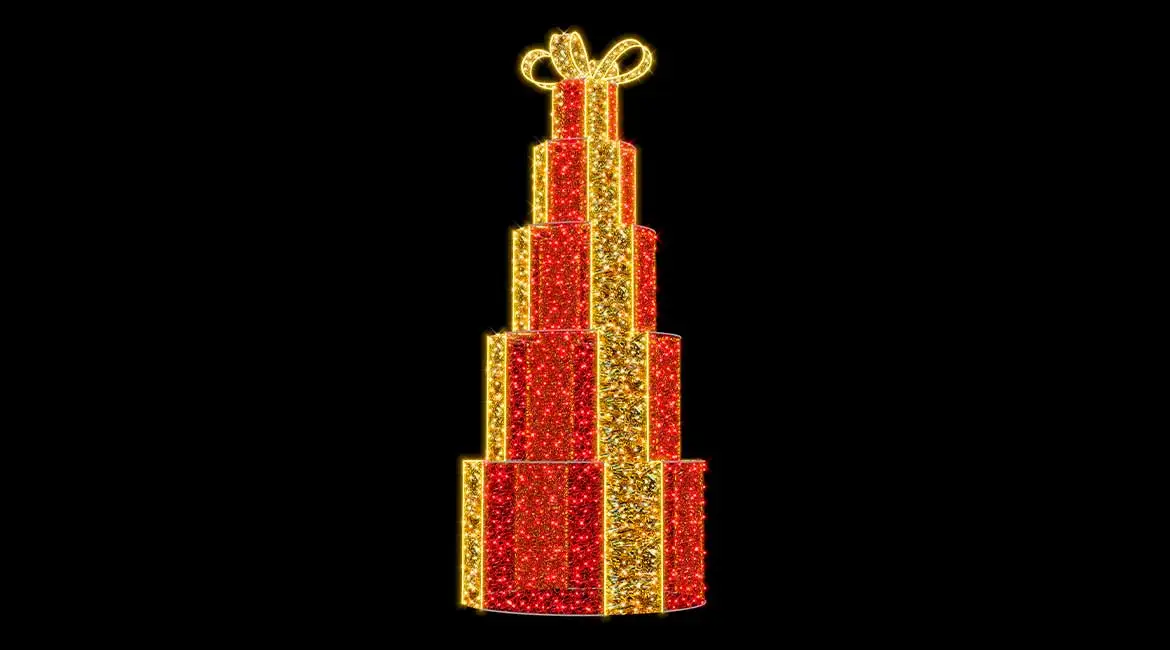 3D Christmas Gift Box Tower
