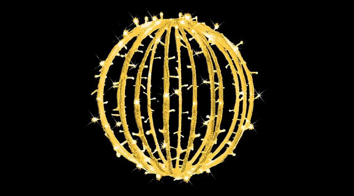 3D Gold Ball Commercial Christmas Decoration