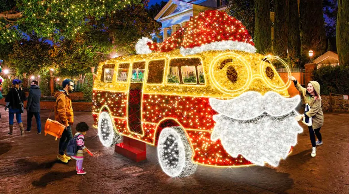 3D Santa Bus Commercial Christmas Decoration
