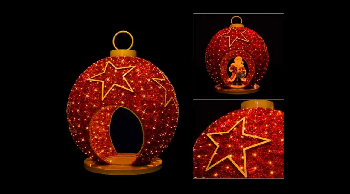Star Baubles Commercial Christmas Decoration