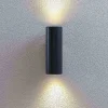 Black Up Down Outdoor Wall Light