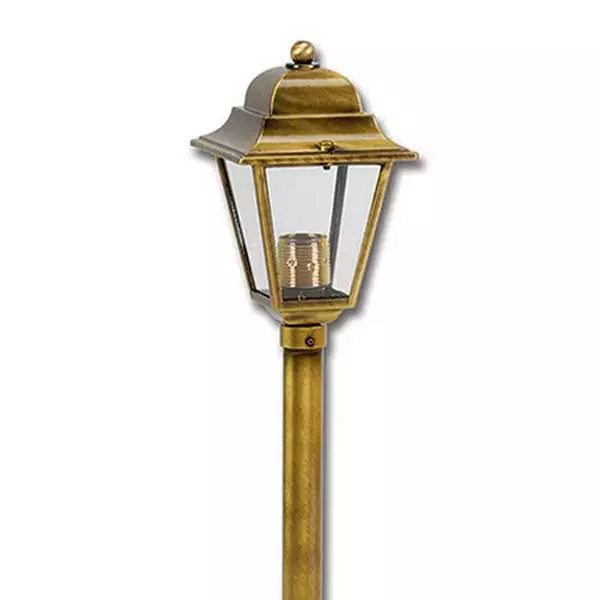 Brass antique lantern bollard light