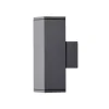 Grey Double Square Outdoor Wall Light